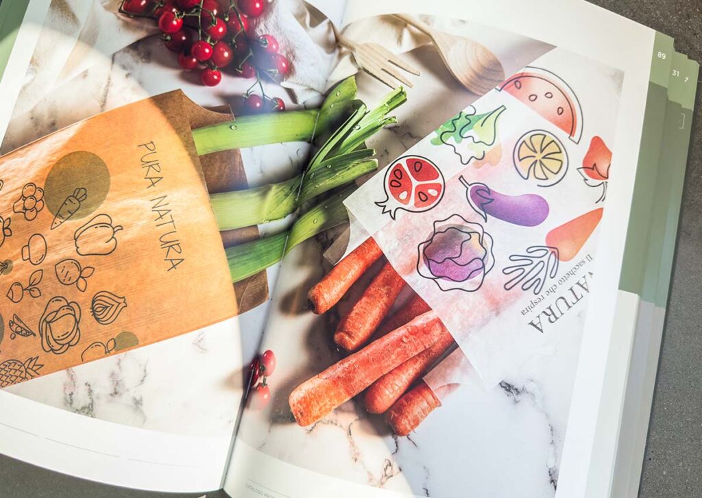 Catalogo prodotti Adercarta progettato da Gruppo Pragma per il mercato B2B alimentare