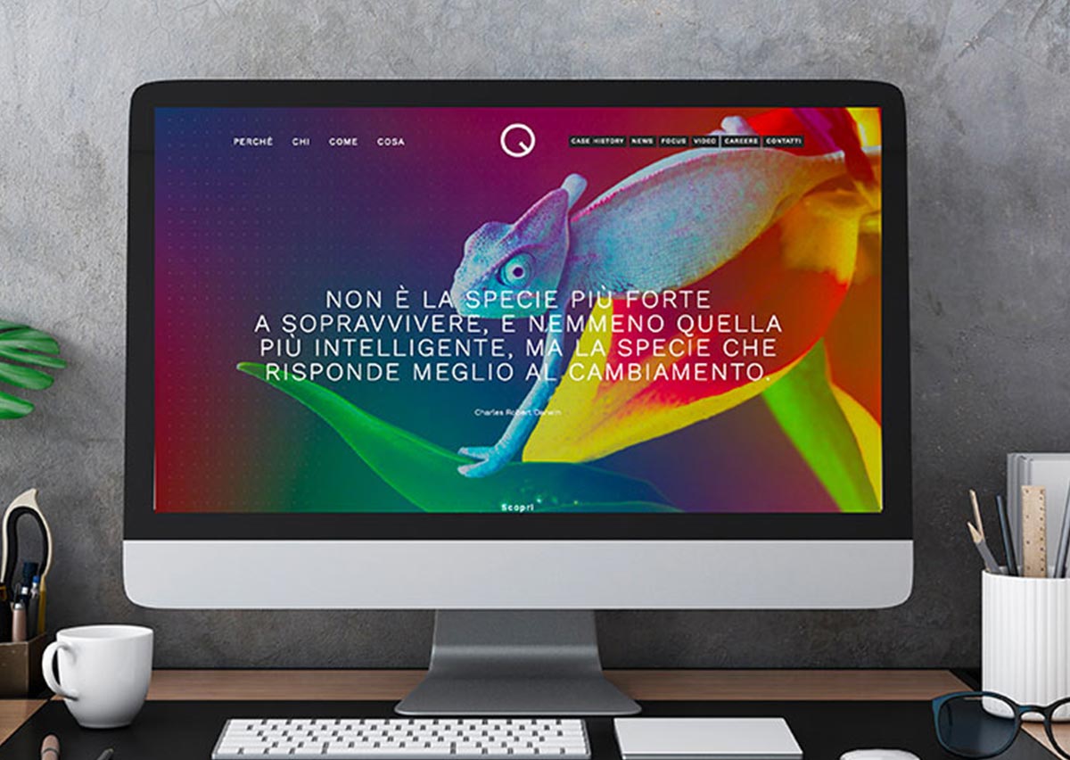 Sito web aziendale Percinque Vicenza con grafica colorata e visual naturale