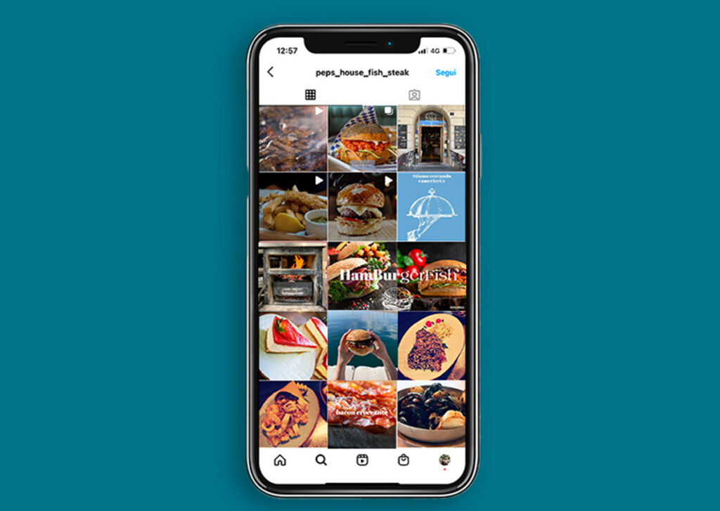 Comunicazione marketing L’Osteria Pep’s Trieste con contenuti social per piatti tipici e vista mare