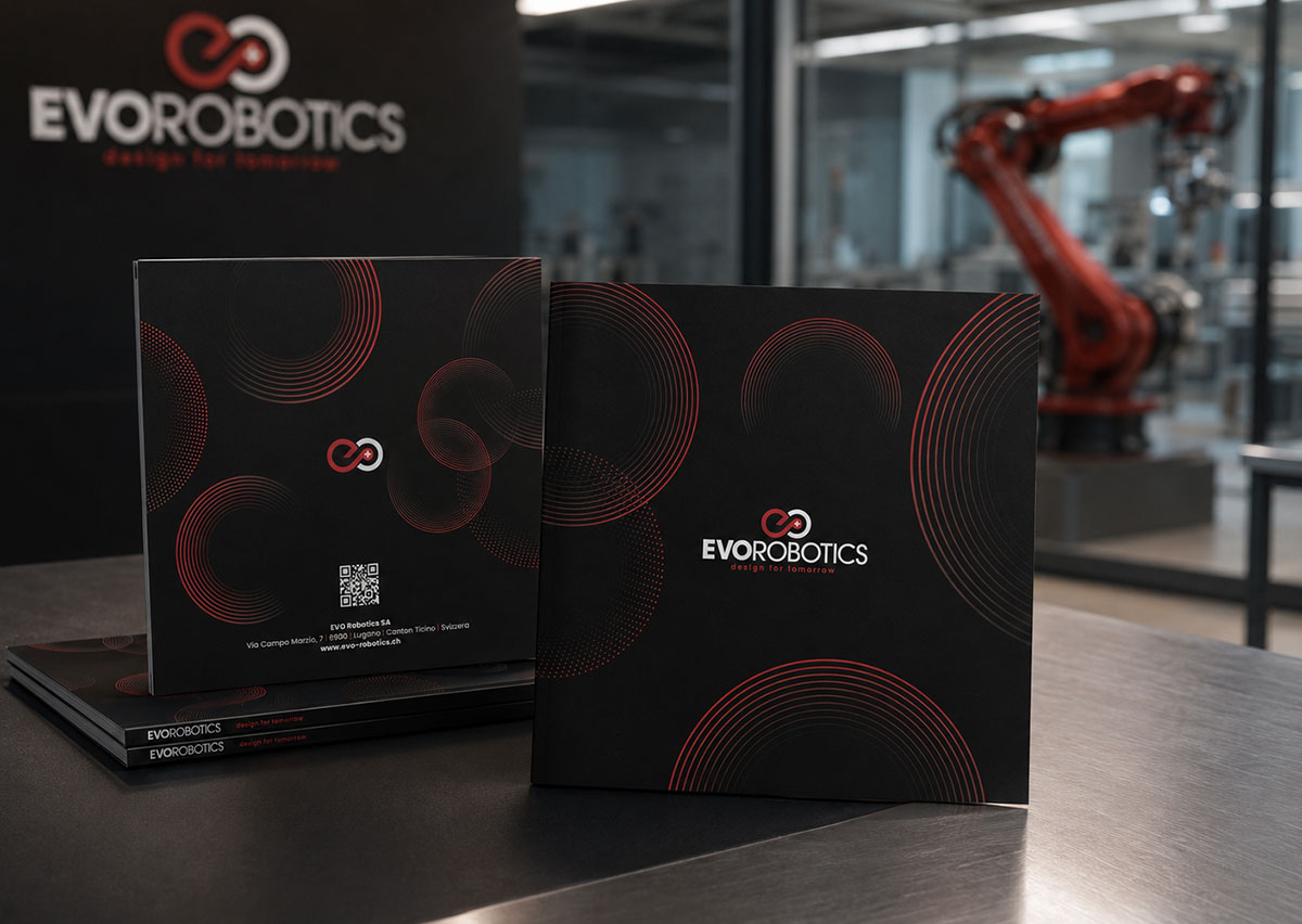 Brochure aziendale B2B EVO Robotics Svizzera per robotica automazione e soluzioni industriali