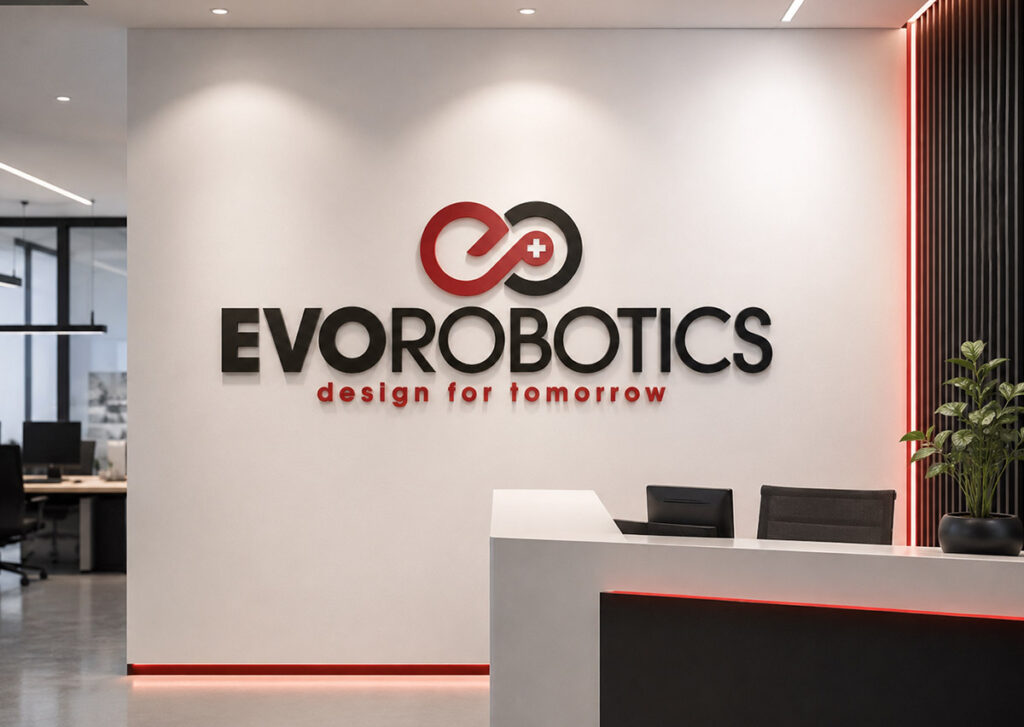 Branding industriale Evo Robotics Svizzera con logo e coordinato aziendale