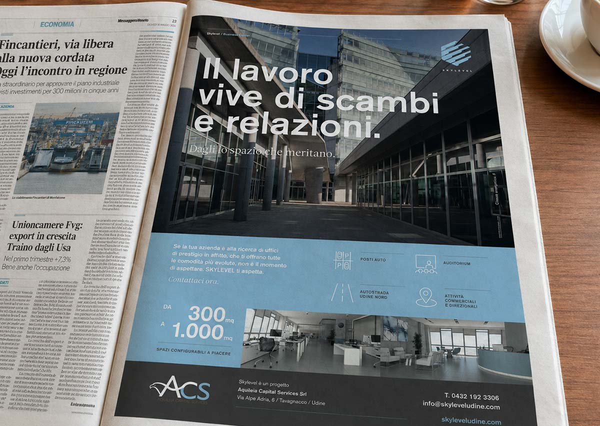 Advertising immobiliare Skylevel Udine