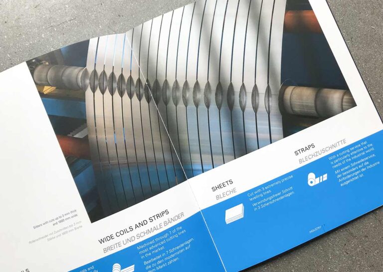 Company profile aziendale B2B Tresoldi Metalli con infografiche, tabelle e famiglie di materiali