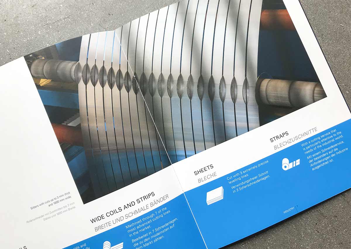Company profile aziendale B2B Tresoldi Metalli con infografiche, tabelle e famiglie di materiali