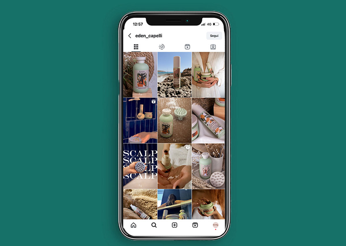 Post, reel e fotografie realizzati per la comunicazione social Eden Capelli