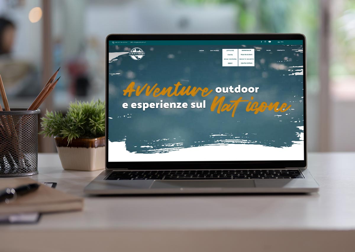 Sito web per attività outdoor Wild Valley con escursioni in canoa, river trekking e informazioni di prenotazione